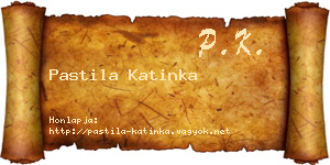 Pastila Katinka névjegykártya